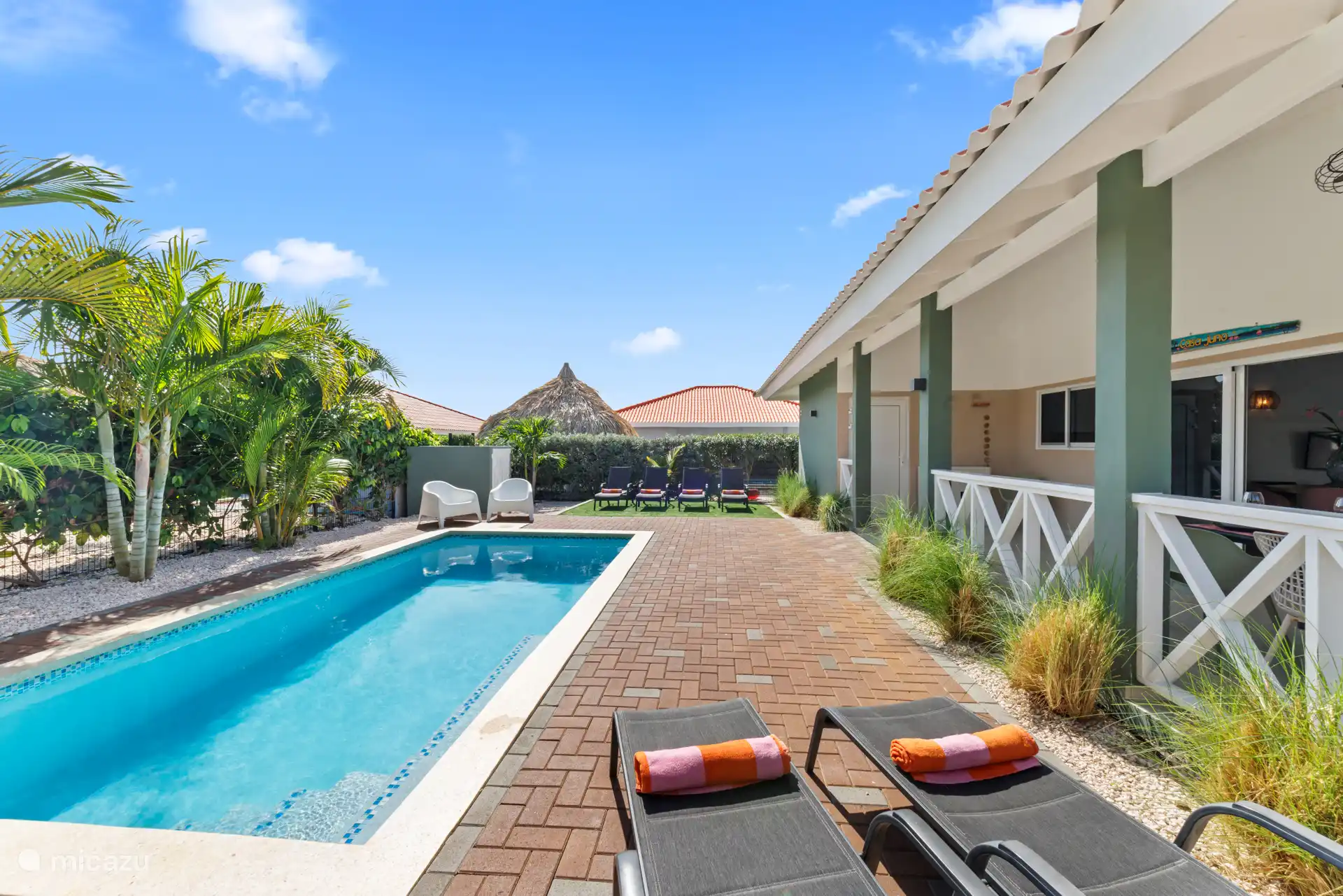 Lekker zonnen in de tuin