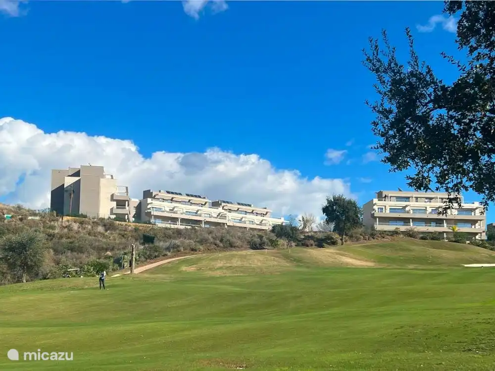 Blick vom Golfplatz auf Casa Mijas.