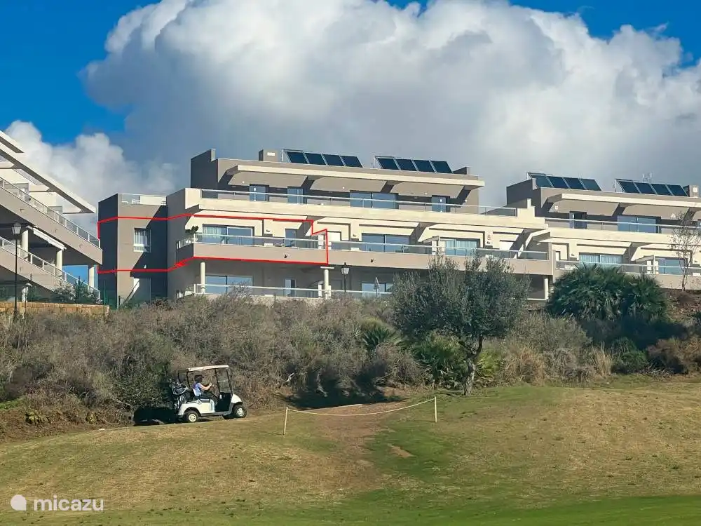 Blick vom Golfplatz auf Casa Mijas.