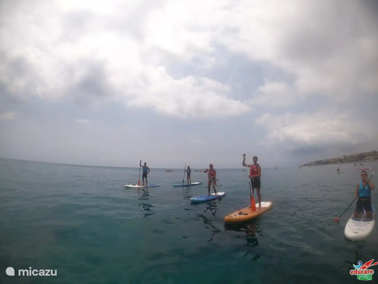 Paddeln auf dem Meer