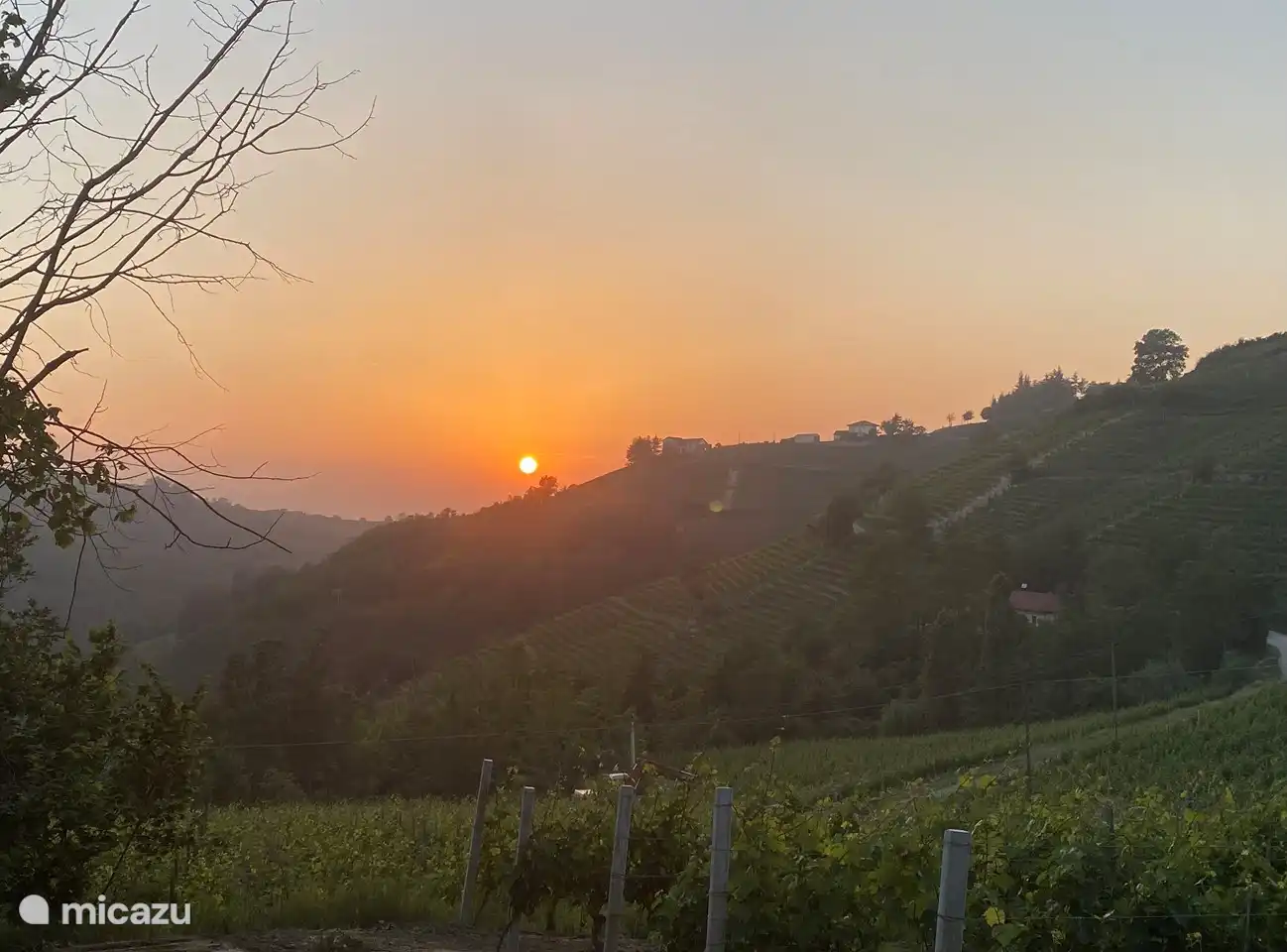 Blick von der Westterrasse des Sonnenuntergangs
