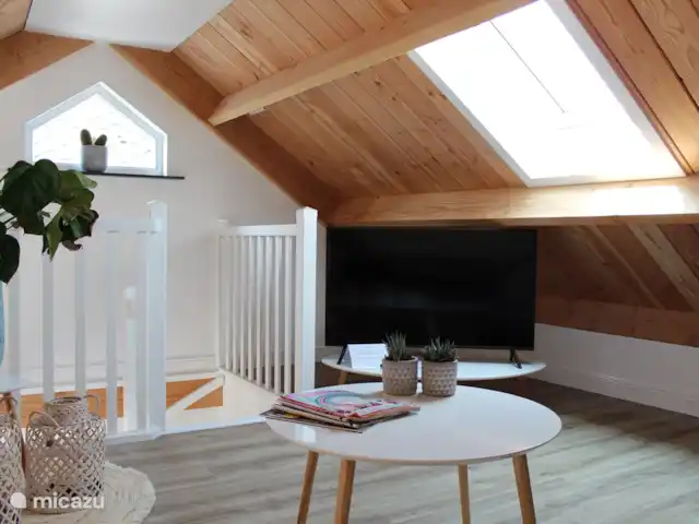 Noxem bnb Scandinavian huren in Nederland, Noord-Holland, Boesingheliede - bed & breakfast De knusse zithoek boven op de vide.