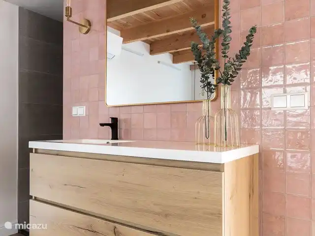 Noxem bnb Scandinavian huren in Nederland, Noord-Holland, Boesingheliede - bed & breakfast Badkamer aansluitend aan de slaapkamer.