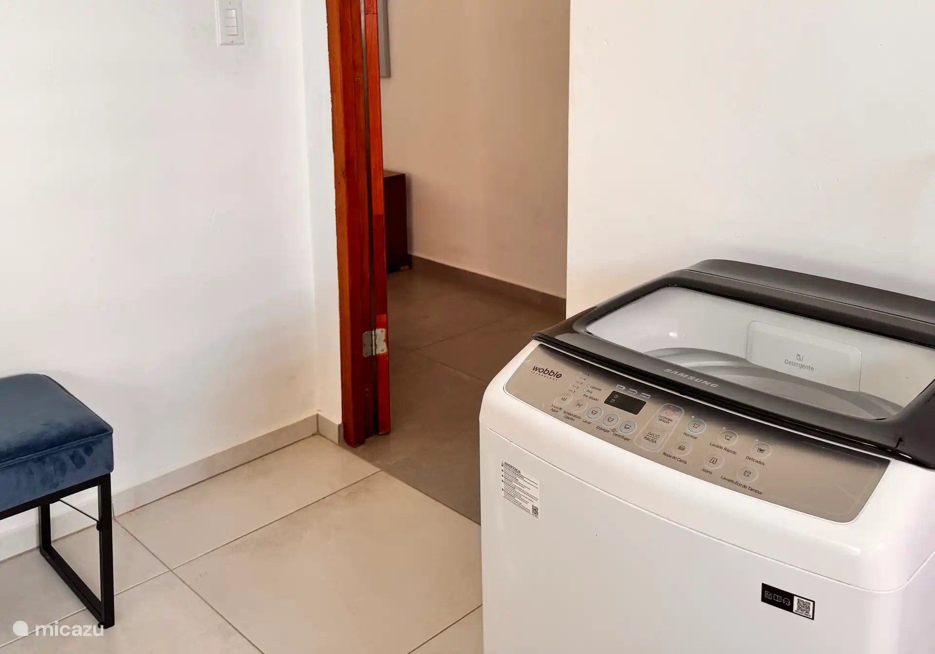 Wasmachine in badkamer