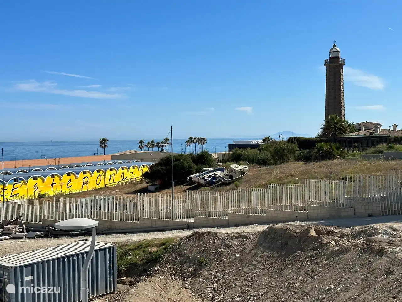 the lighthouse at the port of Estepona