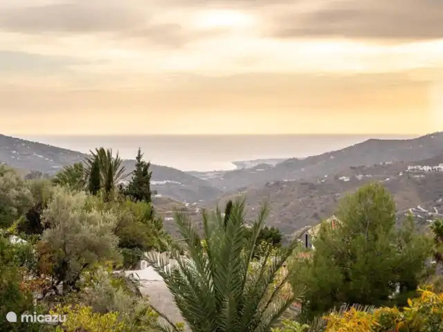 Casa Repisa en España, Andalucía, Cómpeta - villa vista al mar desde la terraza