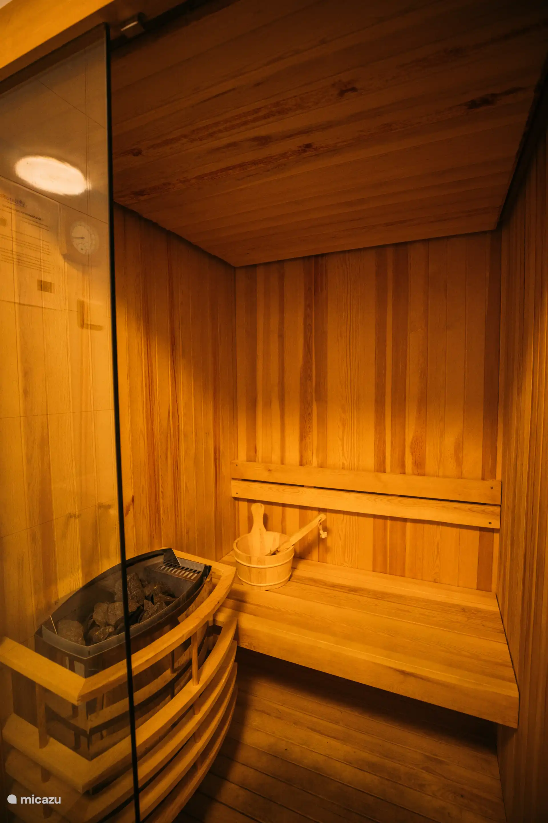 Inside sauna