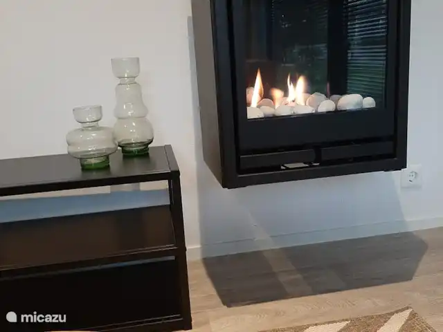 chalet en Países Bajos, Güeldres, Arnhem – Casa de vacaciones Maridu Wellness La chimenea en la casa