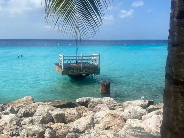 Villa Camillia Residence huren in Curaçao, Banda Ariba (oost), Kwartje - villa Karakter is een leuke lounge gelegenheid aan het water met waanzinnig blauw water. De strandbedjes zijn gratis, wel maak je dan gebruik van hun keuken.