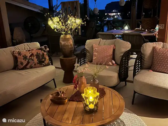 Vue sur l'eau espagnole Sun Flower Garden | Curaçao, Banda Ariba (est), Brakkeput Abou - appartement Merveilleuse soirée avec ambiance
