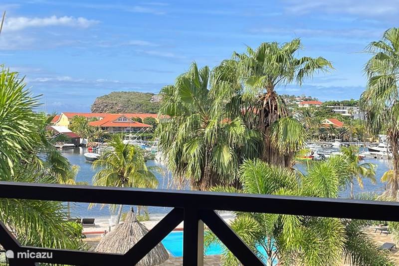 Ferienwohnung Curaçao, Banda Ariba (Ost), Brakkeput Abou Appartement Blick auf das spanische Wasser Sun Flower Garden