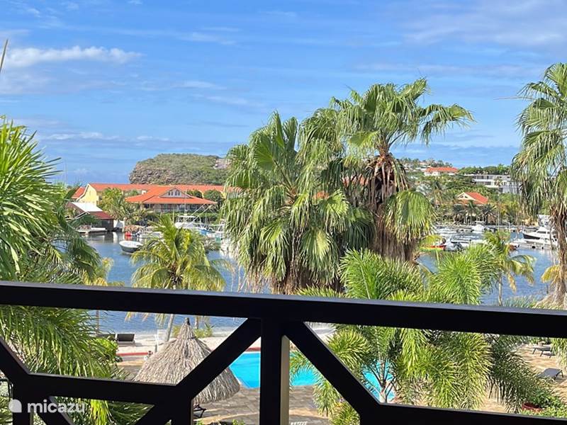 Ferienwohnung Curaçao, Banda Ariba (Ost), Brakkeput Abou Appartement Blick auf das spanische Wasser Sun Flower Garden