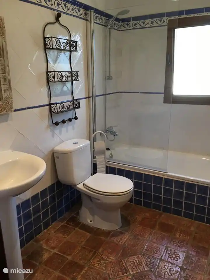 salle de bain 2 : toilette, douche/baignoire et lavabo