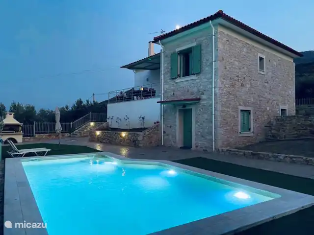 Villa Pasithéa | Grèce, Péloponnèse, Xiropigado - appartement Villa Pasithea de nuit