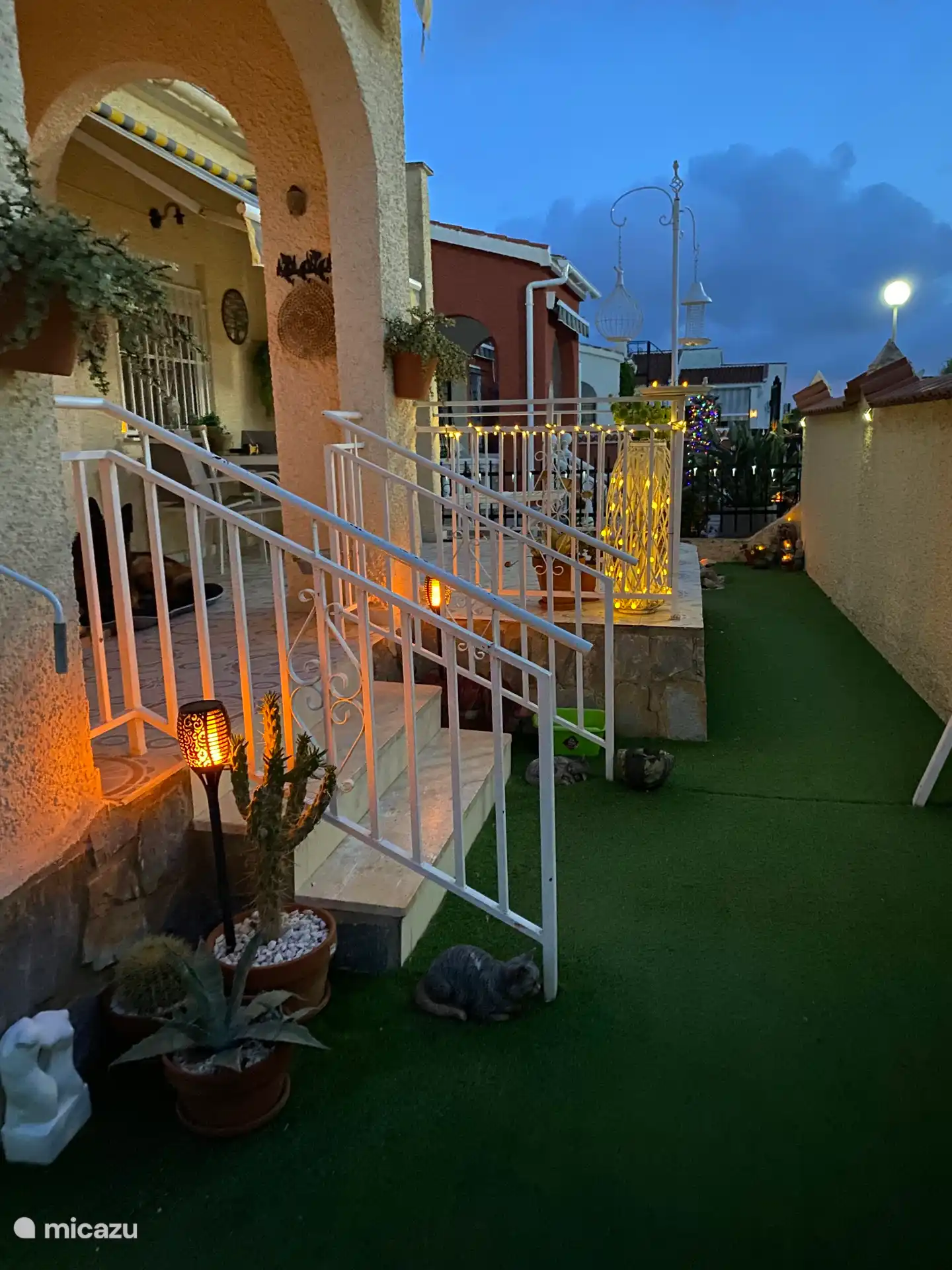 Terrasse hinten nachts