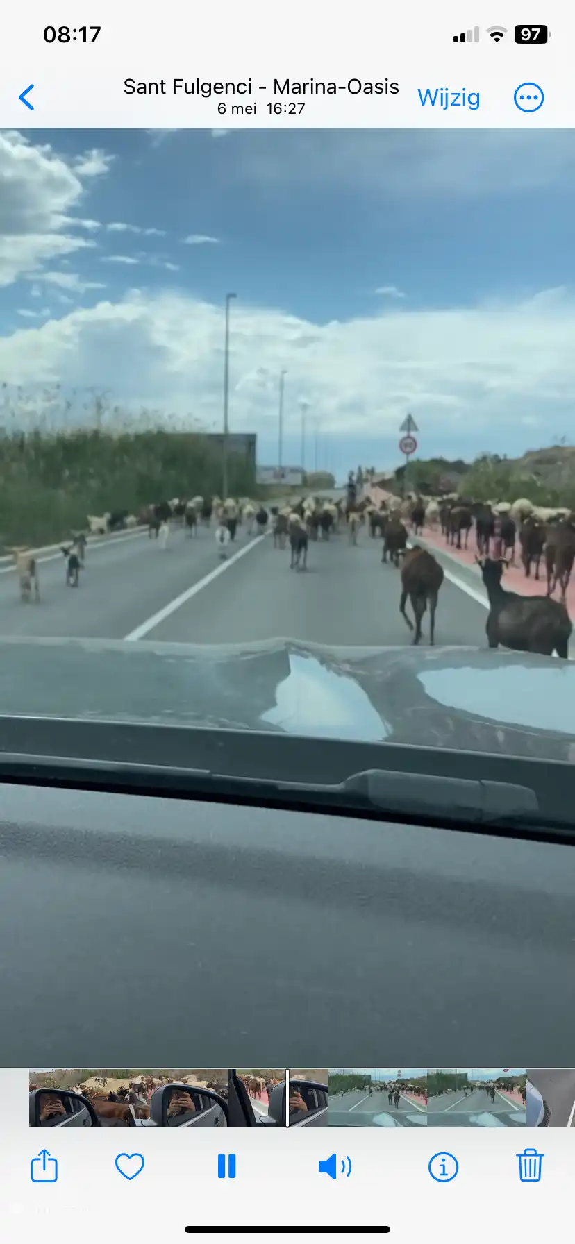 file op de hoofdbaan 