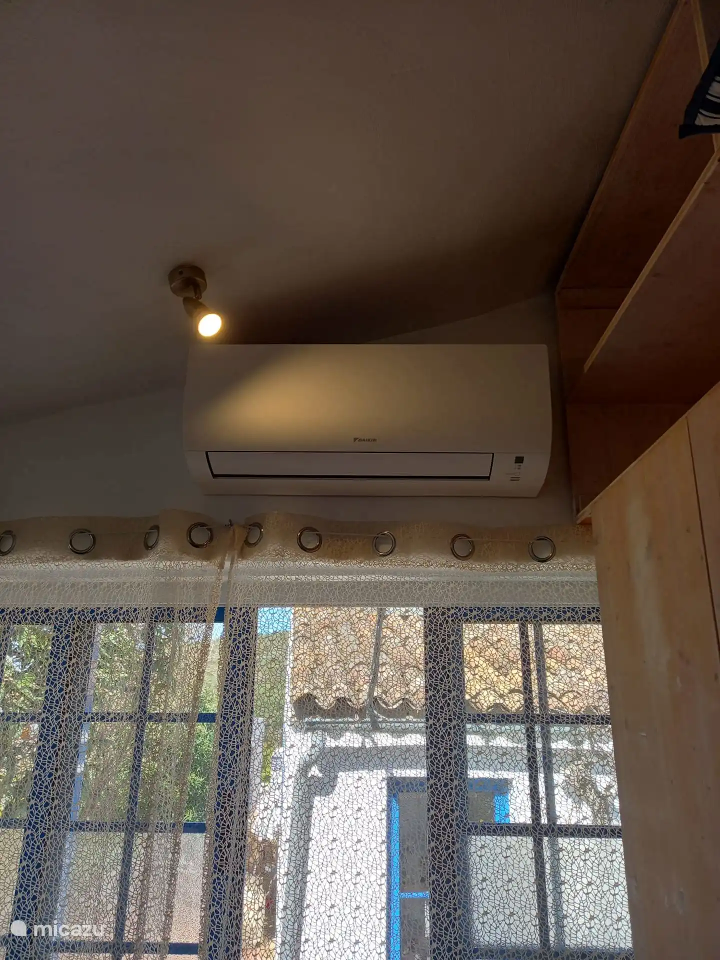 Er is ook airco in de slaapkamer