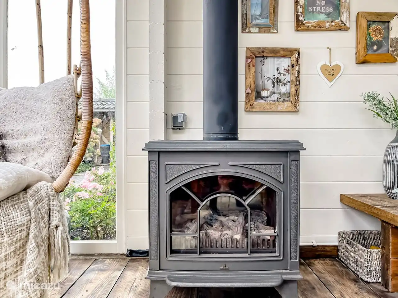 Le joli poêle de la véranda