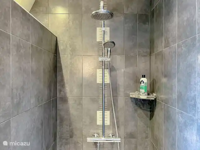 Maison du lac Hollande | Pays-Bas, Groningue, Kropswolde - maison de vacances La douche de la salle de bain au premier étage.