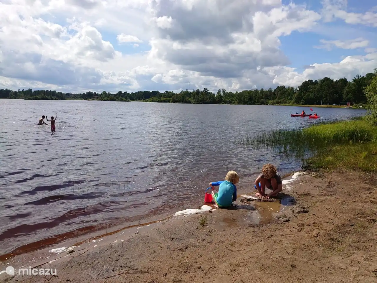 The lovely beach where everyone can enjoy themselves.
