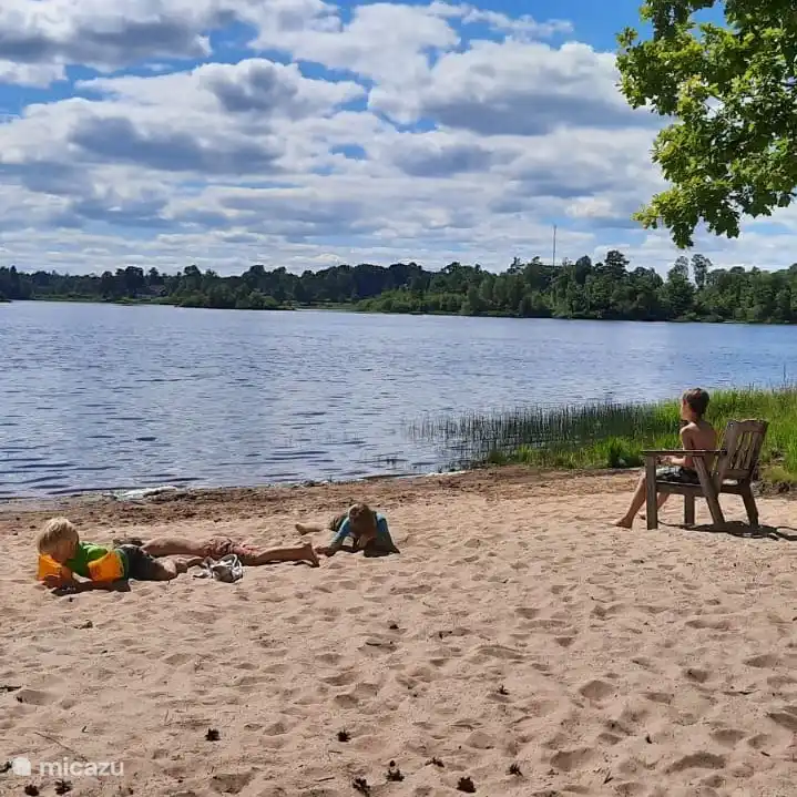 The private beach of Agundaborg where you can enjoy.