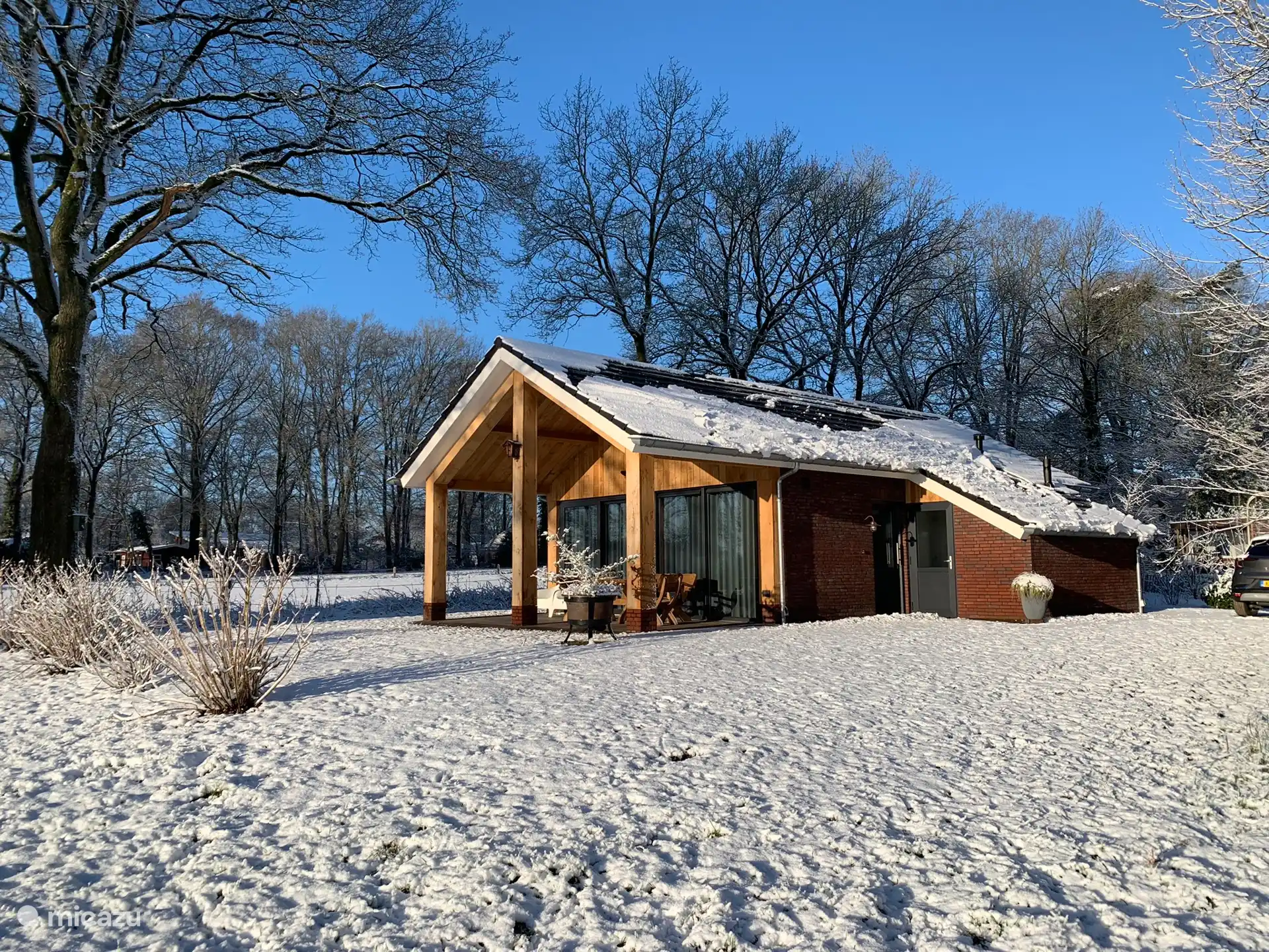 Weidezicht in de sneeuw