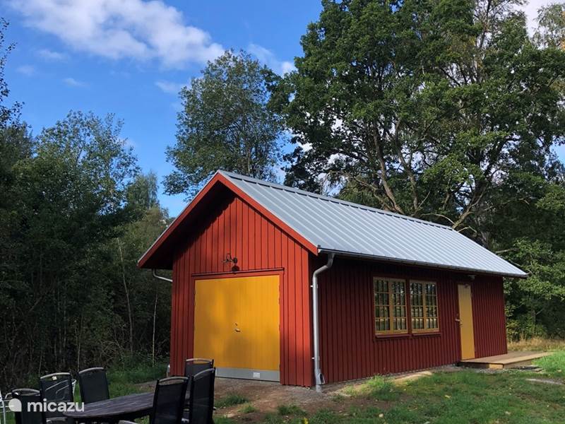 Vakantiehuis Zweden, Småland, Ljungby Blokhut / Lodge Boot huis vlak bij meer