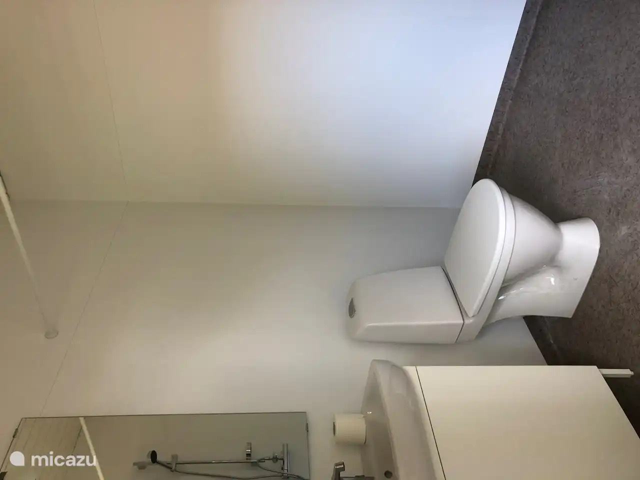 The shower / toilet which is accessible from the outside. This is shared with other guests