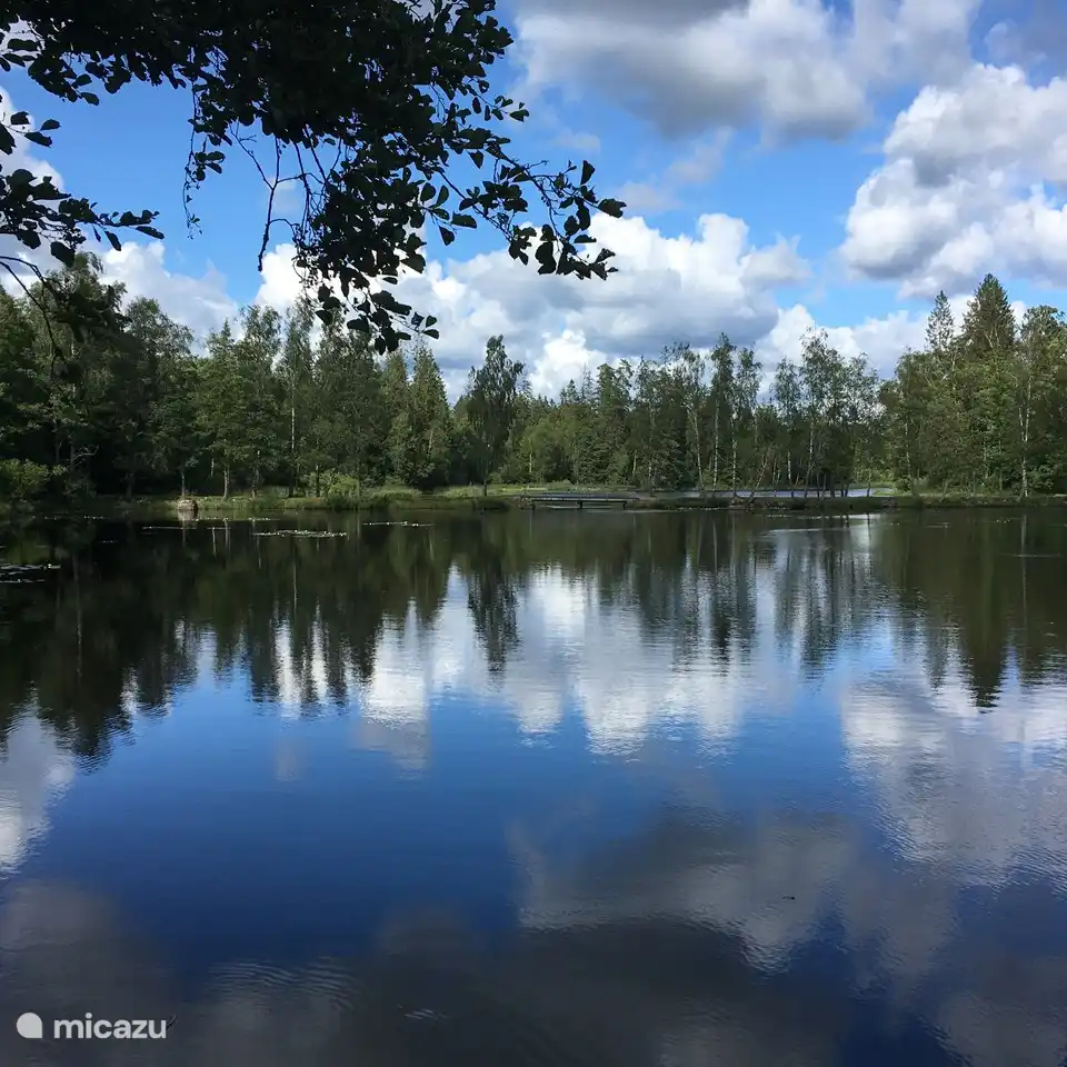 A lake nearby: Gustavsfors which is known for good fishing.