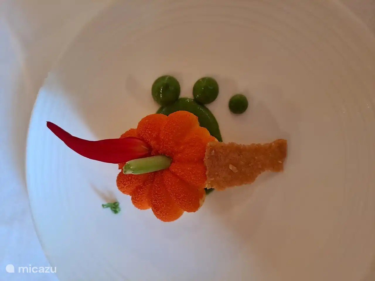 eine leckere herbstliche Vorspeise im Moulin de Tardoire