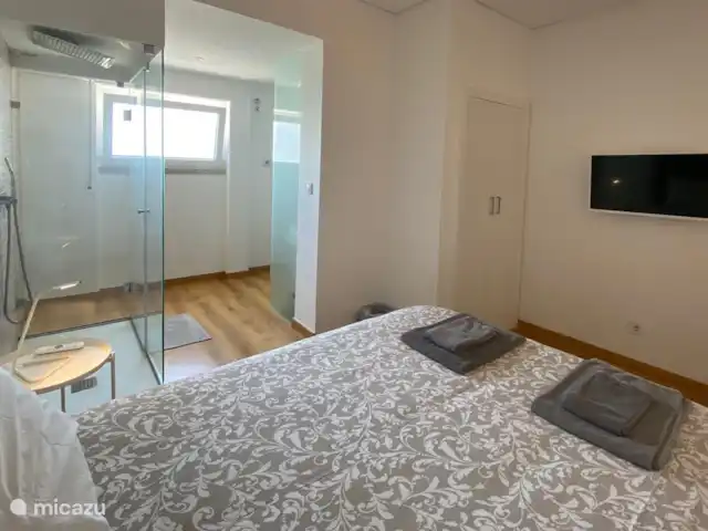 Appartement moderne vue sur la rivière | Portugal, Lisbonne, Almada - appartement chambre à coucher moderne avec vue sur la rivière