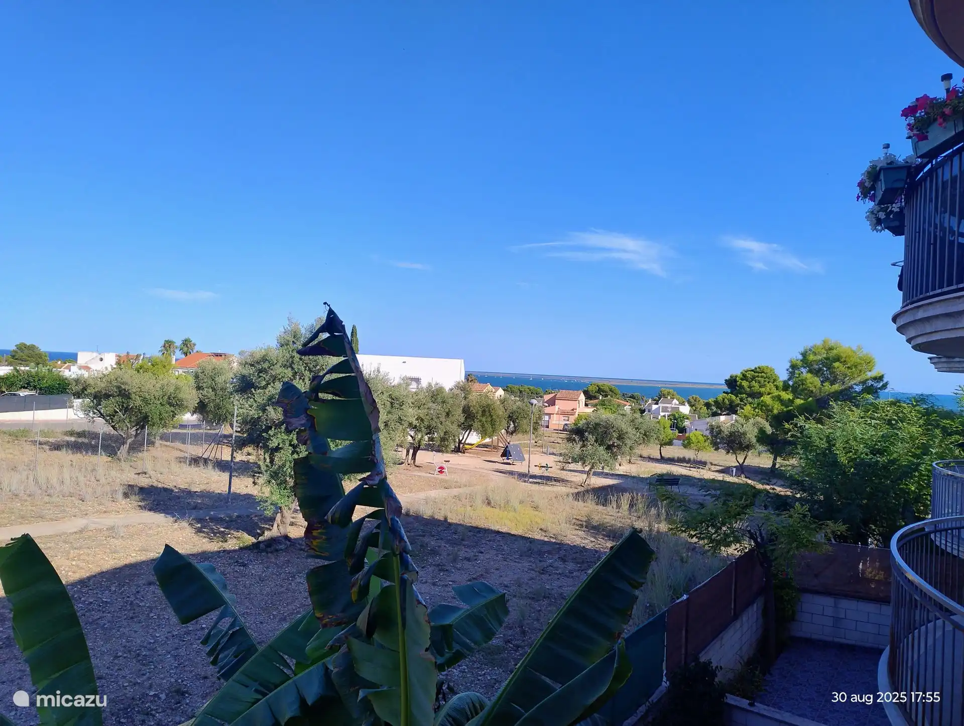 Sea view from the balcony. 