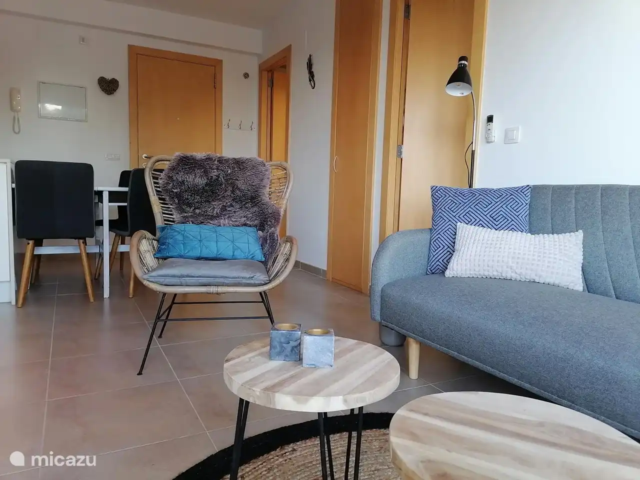 View from the room towards the kitchen