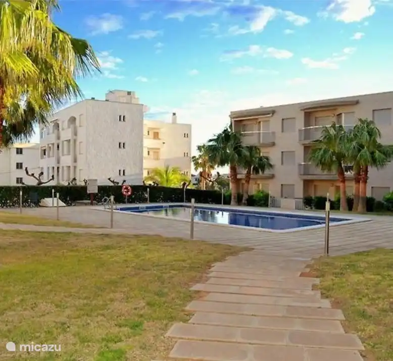 The beautiful courtyard with swimming pool.