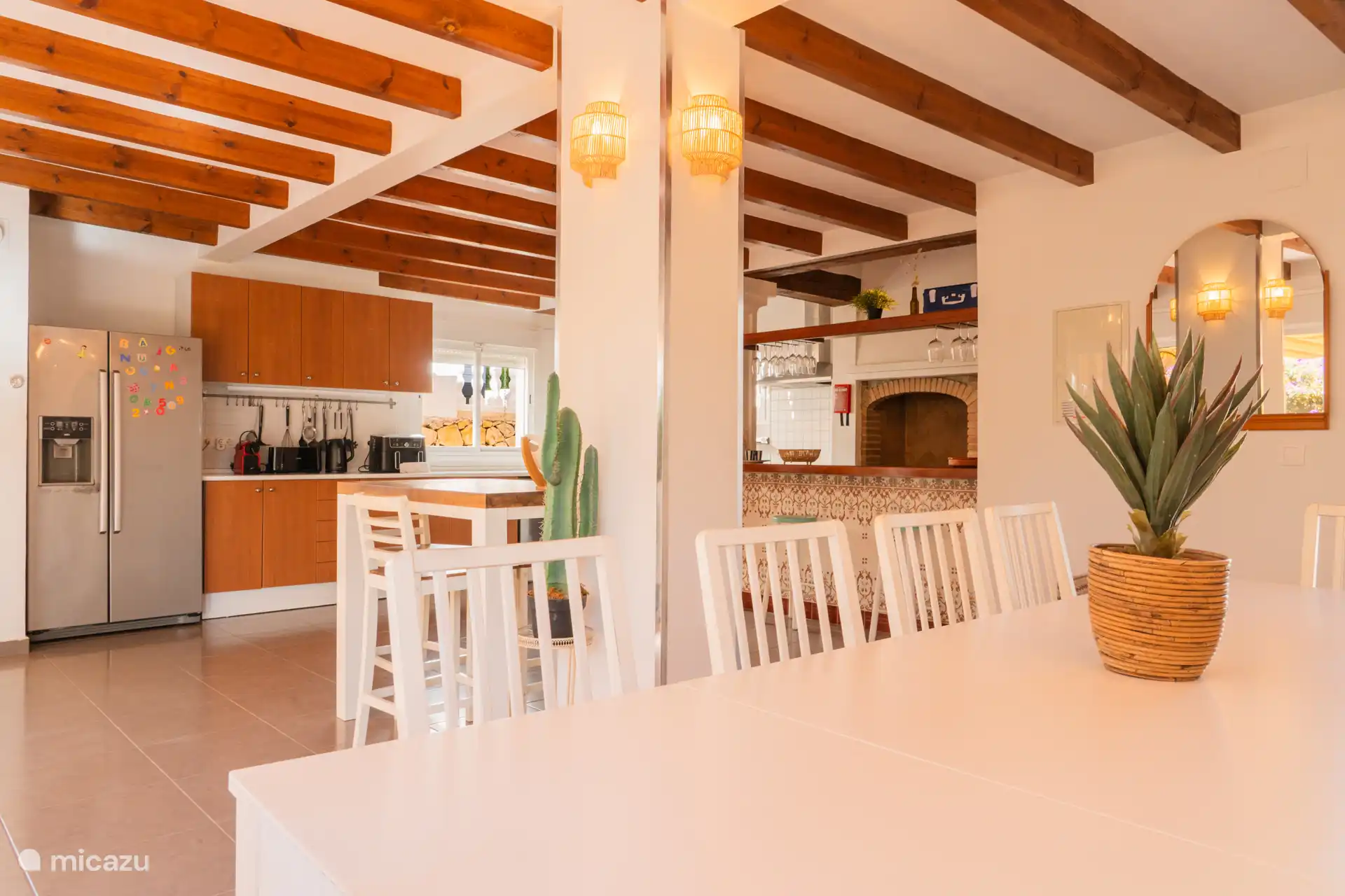 Dining area and kitchen