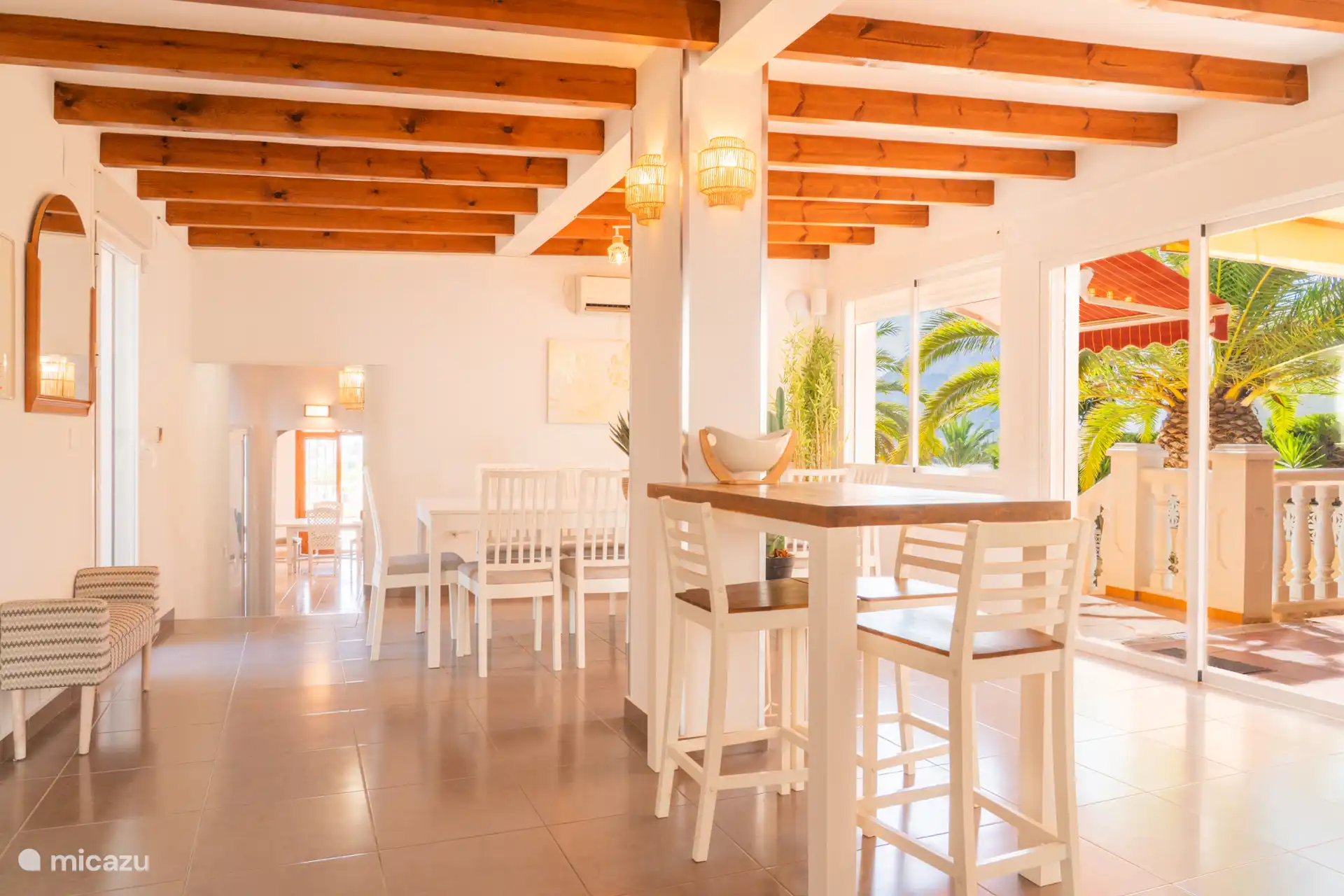 Dining area and kitchen