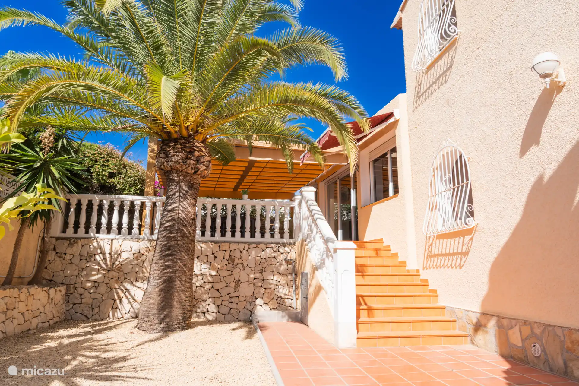 Terrace next to house