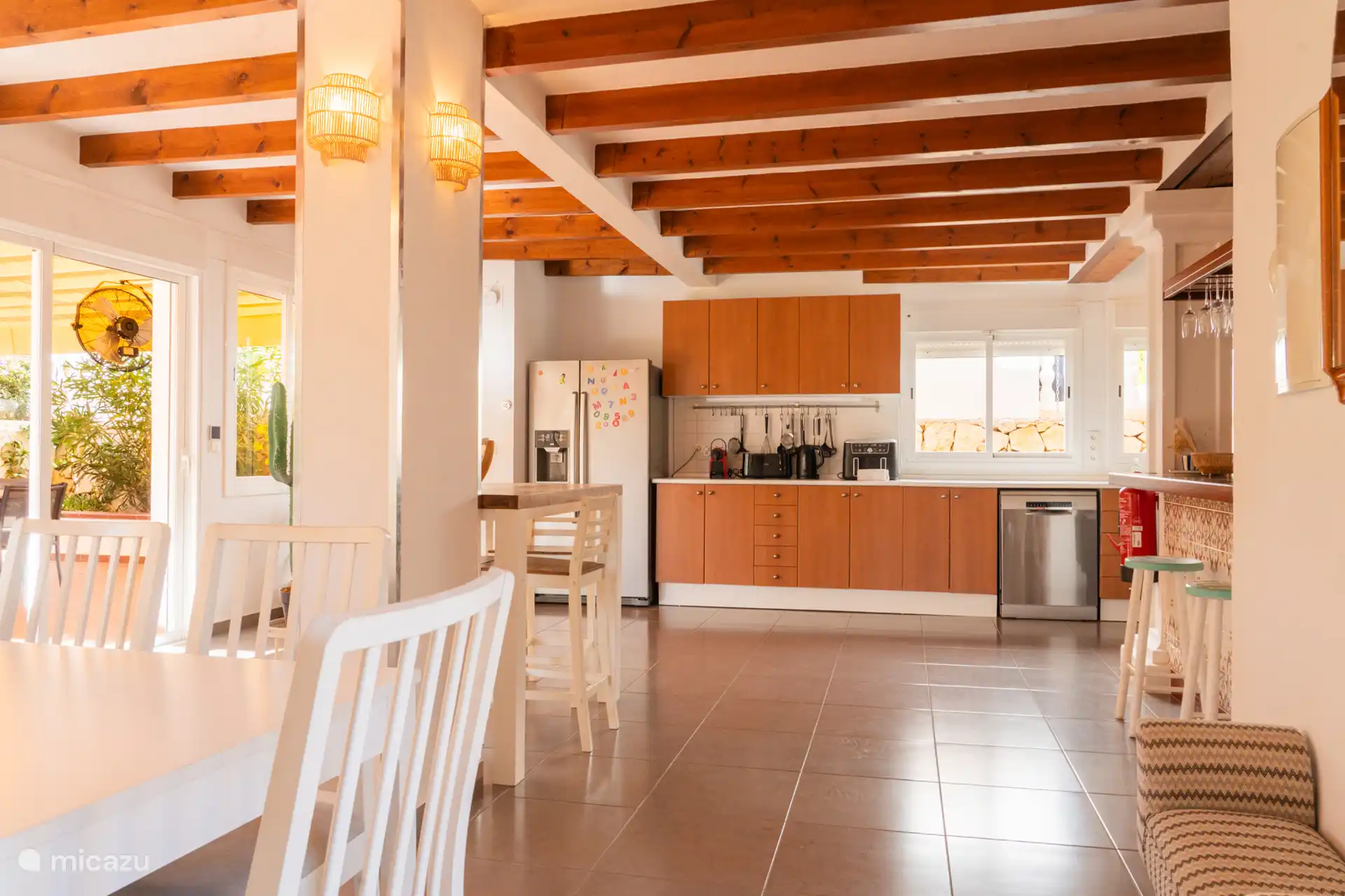 Dining area and kitchen