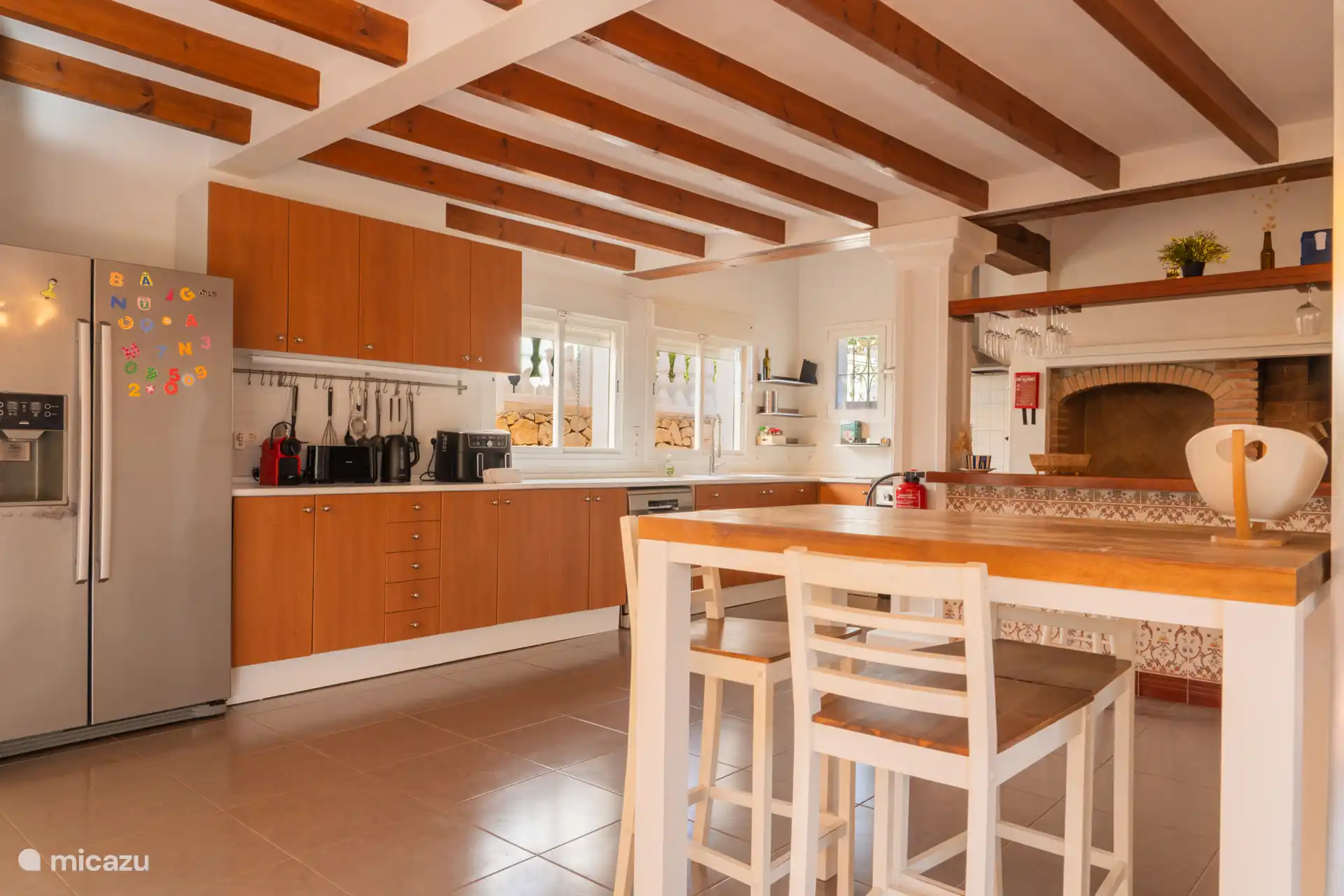 Dining area and kitchen