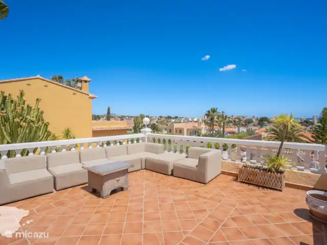 Villa Marguerite | Espagne, Costa Blanca, Calpe - villa Coin salon terrasse à l’étage au bord de la piscine