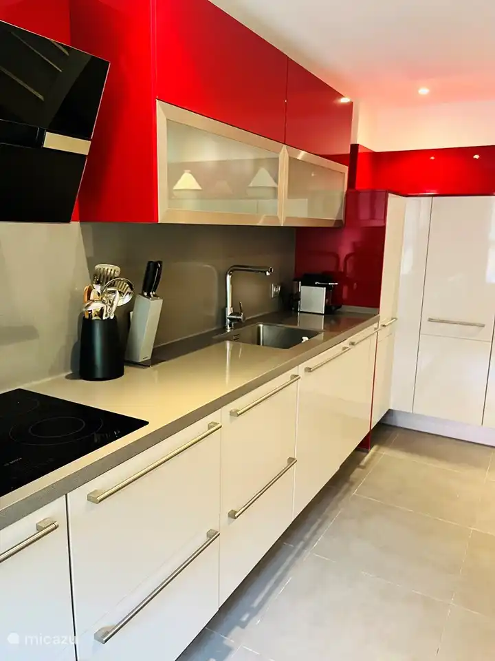 Küche mit Induktionskochfeld.