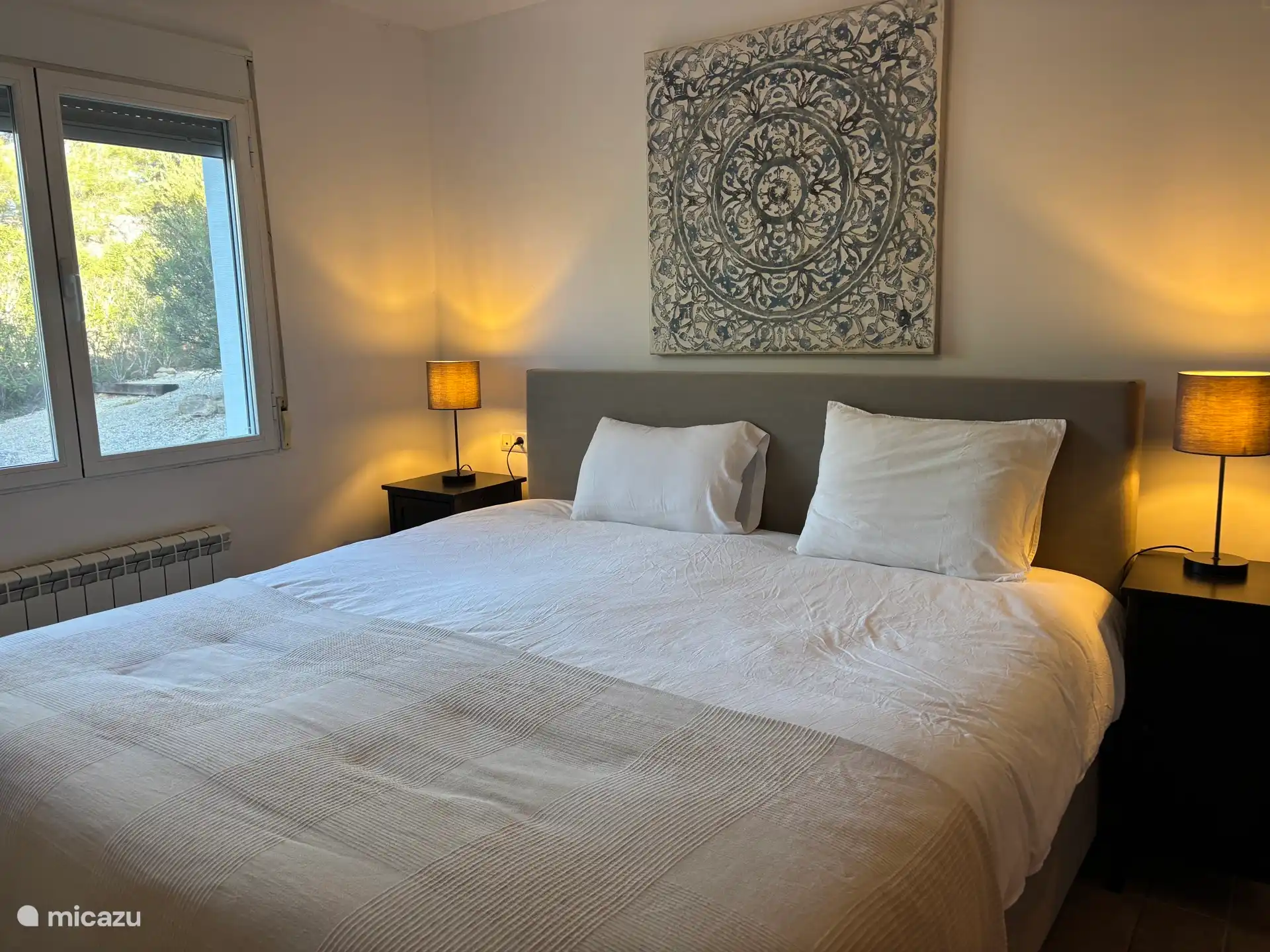 Master bedroom with bathroom. Bed 2x2