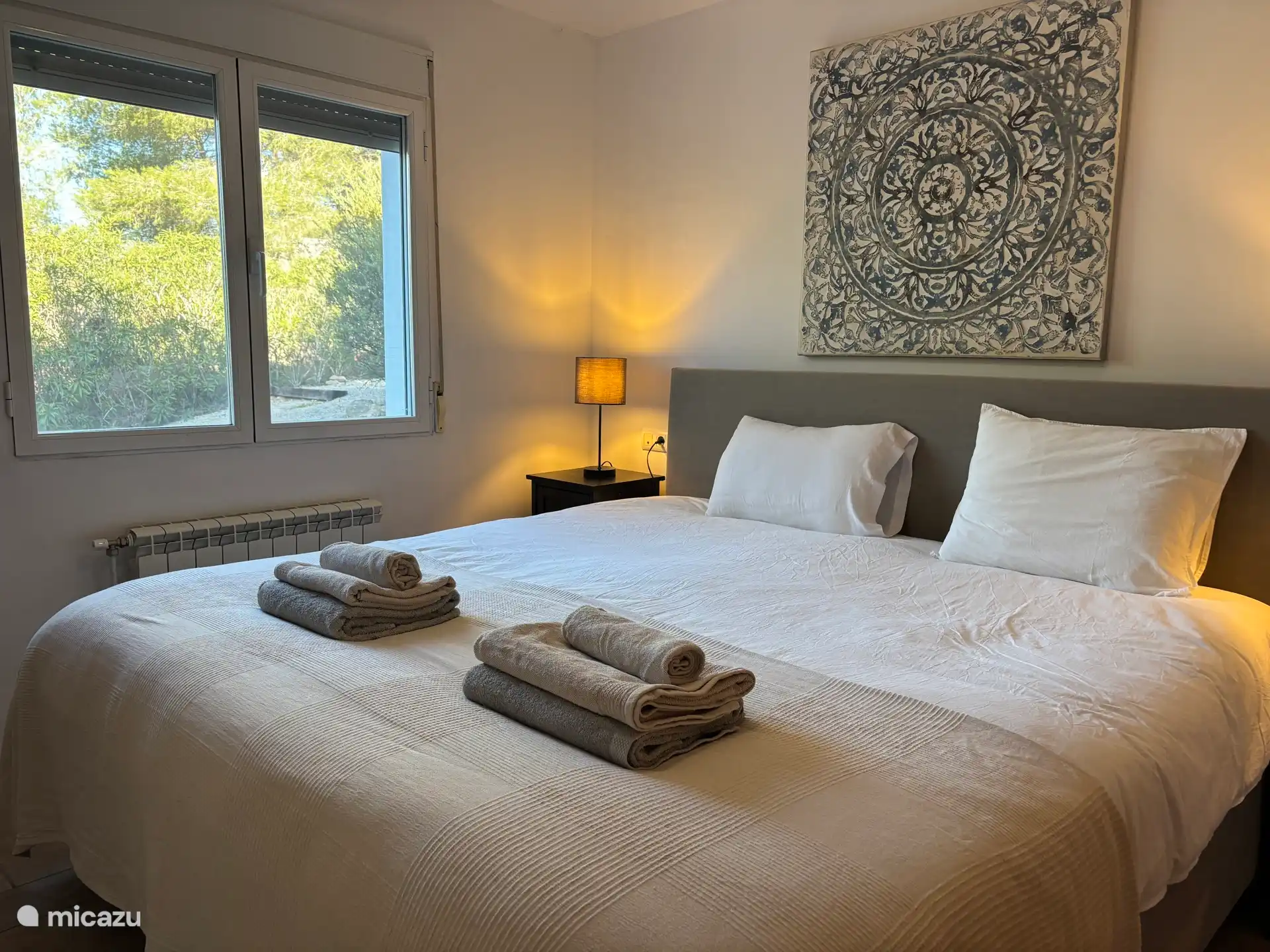 Master bedroom with bathroom. Bed 2x2