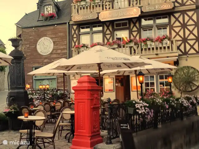 Location de Vacances Belgique, Ardennes, Durbuy, maison de vacances - Maison Tronchiennes Il est merveilleux de séjourner sur cette terrasse « à l’anglaise » située à côté du château de Durbuy, à l’entrée de la ville !