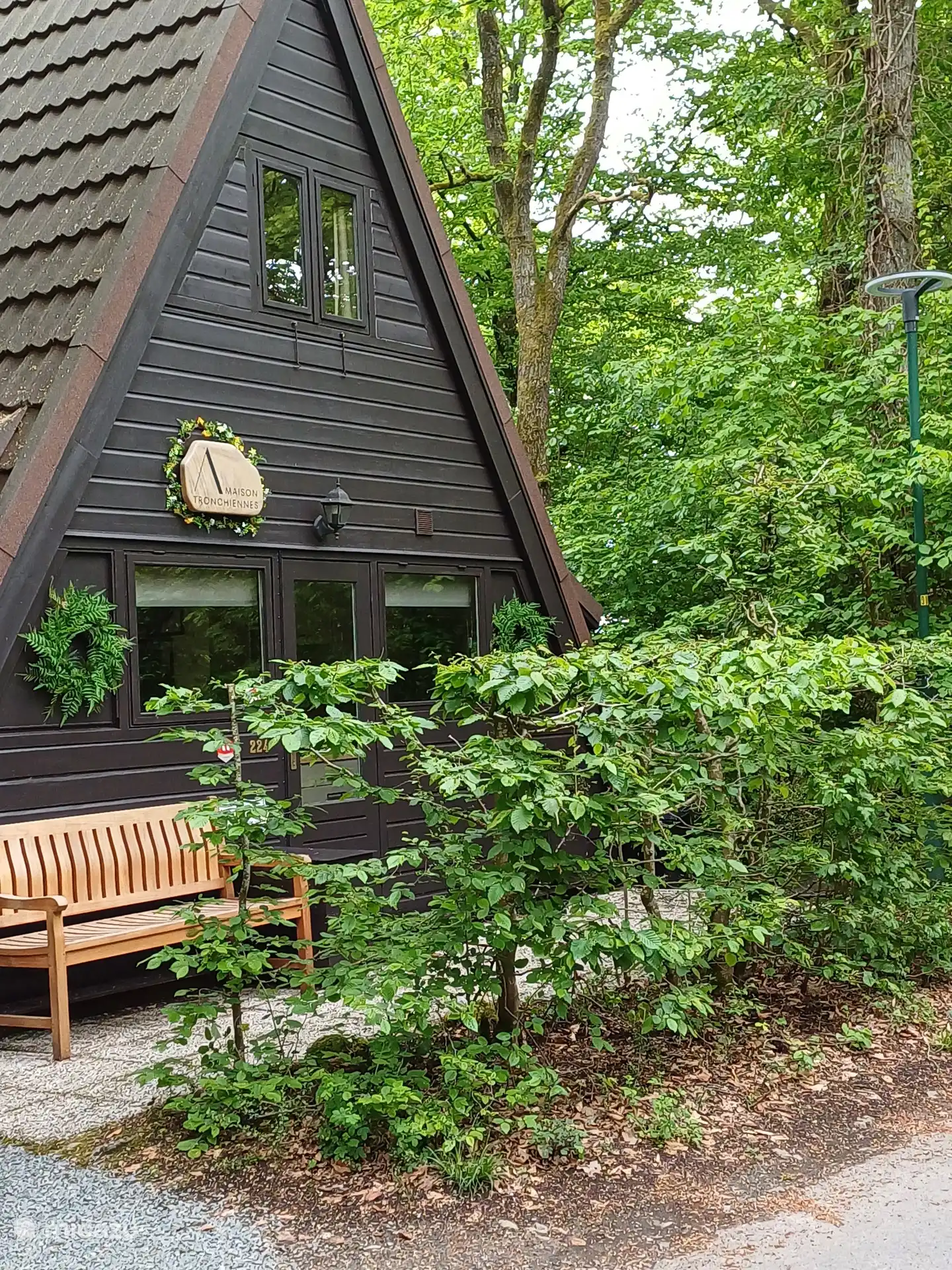 Die Vorderseite des Ferienhauses.