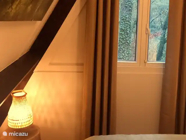 Location de Vacances Belgique, Ardennes, Durbuy, maison de vacances - Maison Tronchiennes Chambre à l’arrière avec vue sur la forêt et la vallée.
Le linge de lit est inclus dans votre séjour.