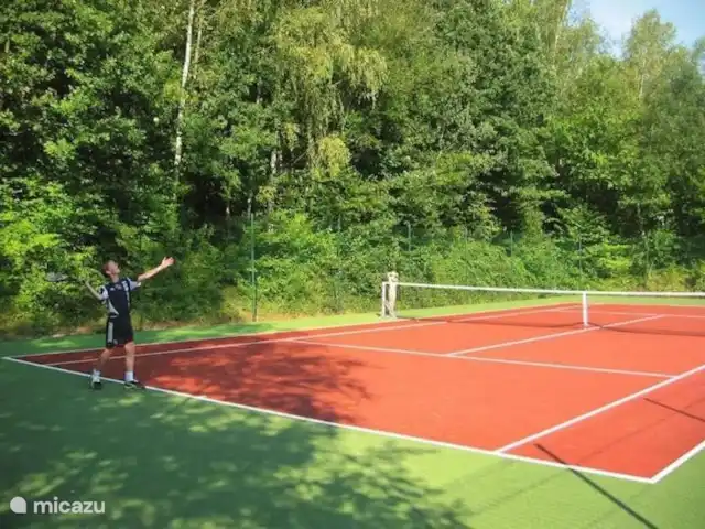 Location de Vacances Belgique, Ardennes, Durbuy, maison de vacances - Maison Tronchiennes Diverses installations sportives sont disponibles dans le parc dont un court de tennis (sur réservation).