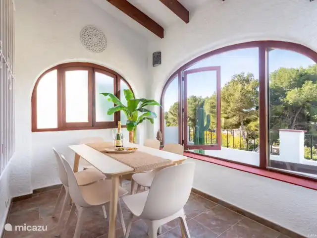 Casa El Portet en España, Costa Blanca, Moraira - casa vacacional Patio/Naya con comedor y hermosa vista