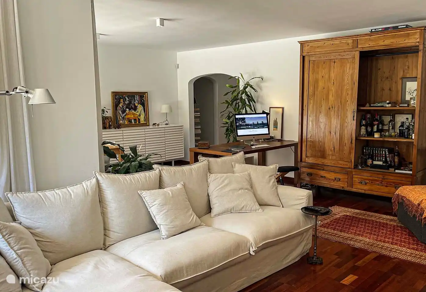 spacious living room with lots of light