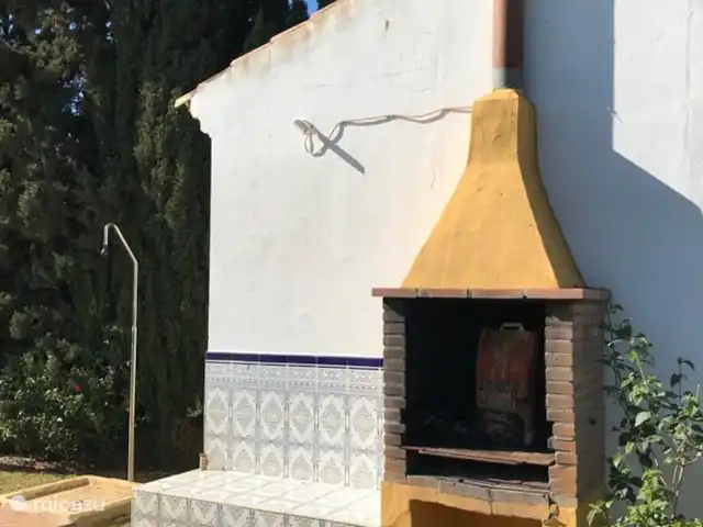 Casas Sol & Luna | Finca Paradiso | Espagne, Andalousie, Conil de la Frontera - maison de vacances Grande terrasse extérieure avec véranda et barbecue extérieur